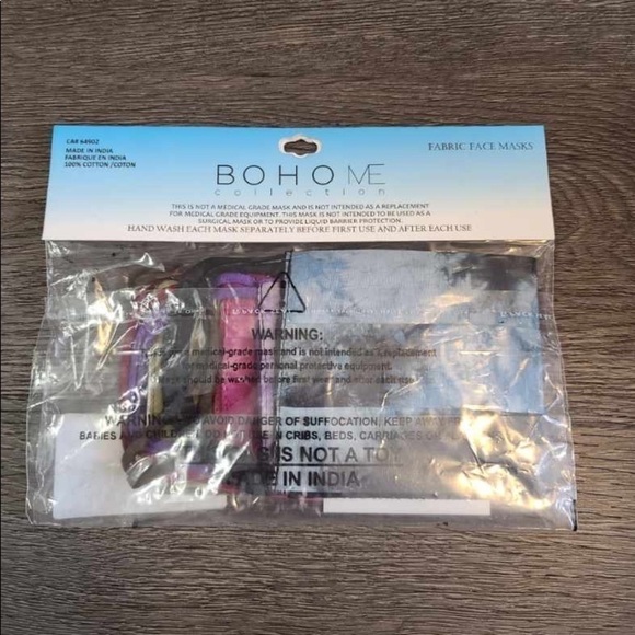 Boho ME Fashion Face Masks Set of 4 - Picture 2 of 2